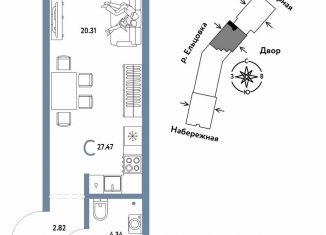 Продается квартира студия, 27.5 м2, Новосибирск, метро Площадь Гарина-Михайловского