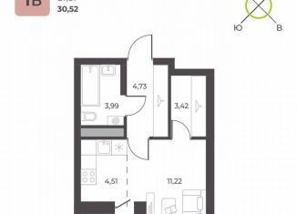 Продается квартира студия, 30.5 м2, Екатеринбург