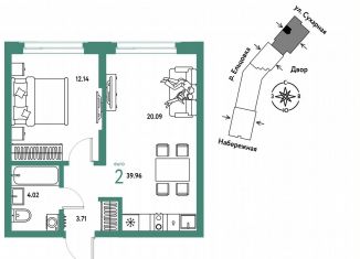 Продается 2-ком. квартира, 40 м2, Новосибирск, 2-я Сухарная улица, 109