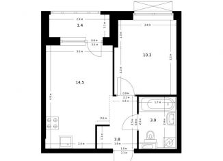 Продаю однокомнатную квартиру, 33.9 м2, Казань, ЖК Сиберово, 1, Советский район