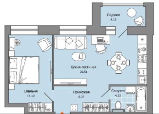 Продается однокомнатная квартира, 47 м2, село Первомайский