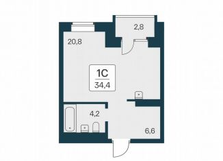 Продается квартира студия, 34.4 м2, Новосибирск, метро Сибирская