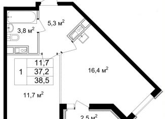 Продается 1-комнатная квартира, 38.5 м2, Москва, Нижегородская улица, 2к2, Таганский район