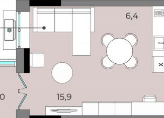 Продажа квартиры студии, 35 м2, Удмуртия, улица имени В.С. Тарасова, 6