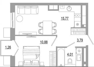 Продам 1-комнатную квартиру, 35.7 м2, Астрахань