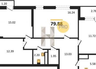 Продается 3-комнатная квартира, 79.9 м2, Воронеж, улица Ломоносова, 116А, Центральный район