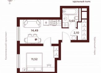 Продается 1-комнатная квартира, 31.8 м2, Санкт-Петербург, метро Пионерская