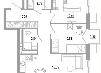 Продам 2-комнатную квартиру, 54.8 м2, Астрахань