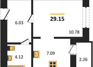 Продажа 1-комнатной квартиры, 29.2 м2, Калининград