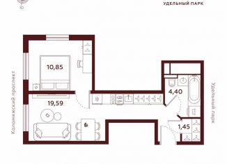 Продажа 1-комнатной квартиры, 36.3 м2, Санкт-Петербург, метро Пионерская