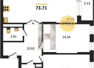 Продам 2-ком. квартиру, 73.7 м2, Воронеж, улица Ломоносова, 116А, Центральный район