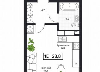 Продается 1-ком. квартира, 28.8 м2, Пушкино