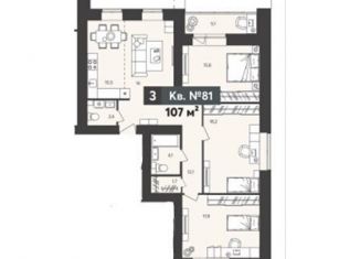 Продам 3-ком. квартиру, 107 м2, Пенза, улица Шмидта, 3, Октябрьский район