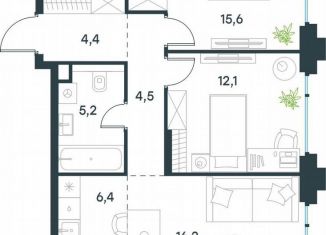 Продажа 2-ком. квартиры, 68.5 м2, Москва, метро Бауманская