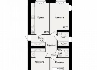 Трехкомнатная квартира на продажу, 77.6 м2, Ростов-на-Дону, Октябрьский район