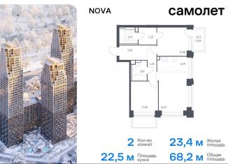 Продаю 2-ком. квартиру, 68.2 м2, Москва, метро Парк Победы, жилой комплекс Нова, к3