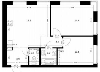 Продам двухкомнатную квартиру, 55 м2, Москва, жилой комплекс Полар, 1.5, метро Бабушкинская