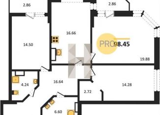 Продаю трехкомнатную квартиру, 98.4 м2, Новосибирская область