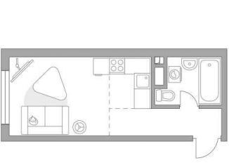 Продается квартира студия, 25.2 м2, Москва, метро Нагатинская