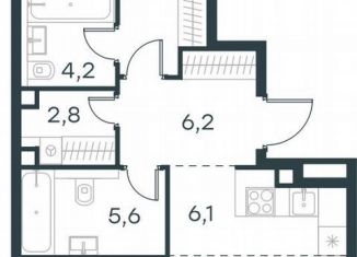 Двухкомнатная квартира на продажу, 70.4 м2, Москва, метро Бауманская