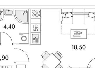 Продажа квартиры студии, 27.8 м2, Санкт-Петербург, Планерная улица, 99, муниципальный округ Юнтолово