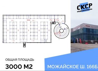 Аренда помещения свободного назначения, 3000 м2, рабочий посёлок Новоивановское, Можайское шоссе, с166