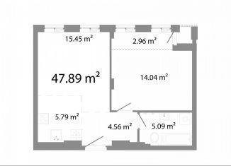 Продаю 1-ком. квартиру, 47.9 м2, Челябинская область, улица Худякова, 18