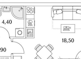 Продам квартиру студию, 27.7 м2, Санкт-Петербург, Планерная улица, 99, муниципальный округ Юнтолово