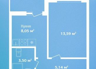 Продам 1-комнатную квартиру, 30.3 м2, Кировск