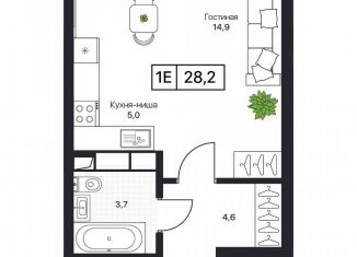 Продам 1-ком. квартиру, 28.2 м2, Пушкино