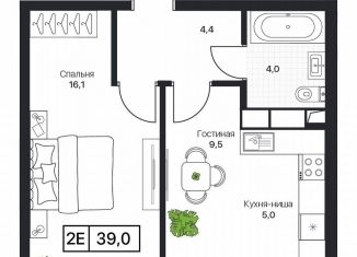 Продажа 2-комнатной квартиры, 39 м2, Московская область