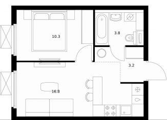 Продается однокомнатная квартира, 34.1 м2, Московская область