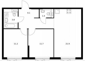 2-ком. квартира на продажу, 57.8 м2, Москва, САО