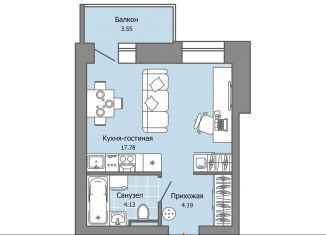 Продаю квартиру студию, 27 м2, Пермь