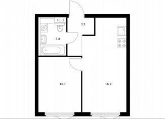 Продажа 1-комнатной квартиры, 34.1 м2, Московская область