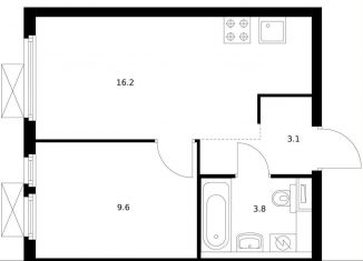 Продажа 1-комнатной квартиры, 33 м2, Москва, метро Озёрная, жилой комплекс Мичуринский Парк, 4.3