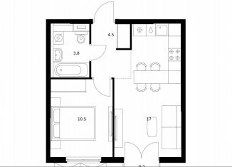 Продается 1-комнатная квартира, 36 м2, Московская область