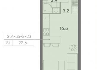 Продается квартира студия, 22.6 м2, Москва, метро Новоясеневская, ЖК Парксайд, 3