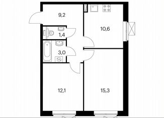 Продам 2-ком. квартиру, 51.4 м2, Московская область