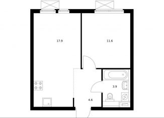 1-ком. квартира на продажу, 38 м2, Московская область