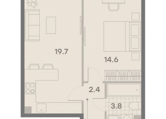 Продам 1-ком. квартиру, 40.5 м2, Москва, ЖК Парксайд, 3