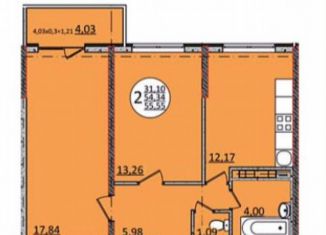 Продажа 2-комнатной квартиры, 56 м2, Краснодар, микрорайон КСК, Магистральная улица, 11