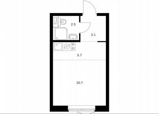 Продам квартиру студию, 21.9 м2, Москва, ЗАО, жилой комплекс Мичуринский Парк, 4.2