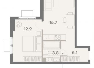 Продам 1-комнатную квартиру, 37.5 м2, Москва, ЖК Парксайд, 3