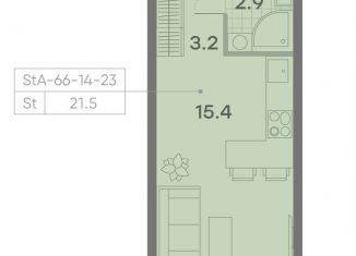 Продажа квартиры студии, 21.5 м2, Москва, ЖК Парксайд, 3, район Чертаново Центральное