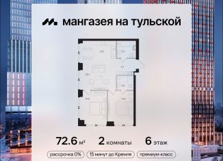 Продаю двухкомнатную квартиру, 72.6 м2, Москва, ЮАО