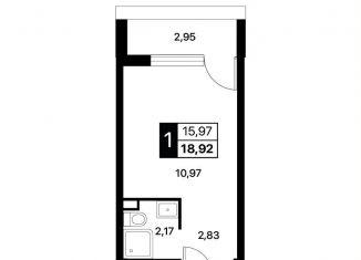 Продам квартиру студию, 18.9 м2, Алушта, Перекопская улица, 4