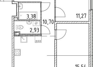 Продаю двухкомнатную квартиру, 63.4 м2, деревня Новосаратовка