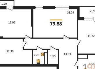 Трехкомнатная квартира на продажу, 79.9 м2, Воронеж, Центральный район, улица Ломоносова, 116А