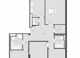 Продажа 4-ком. квартиры, 100.1 м2, деревня Яковлево